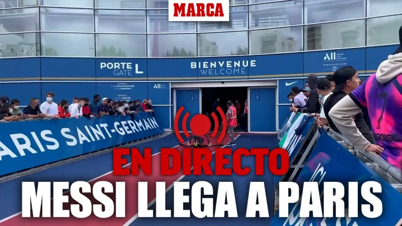Leo Messi llega a París, en DIRECTO I Exterior del hotel y
