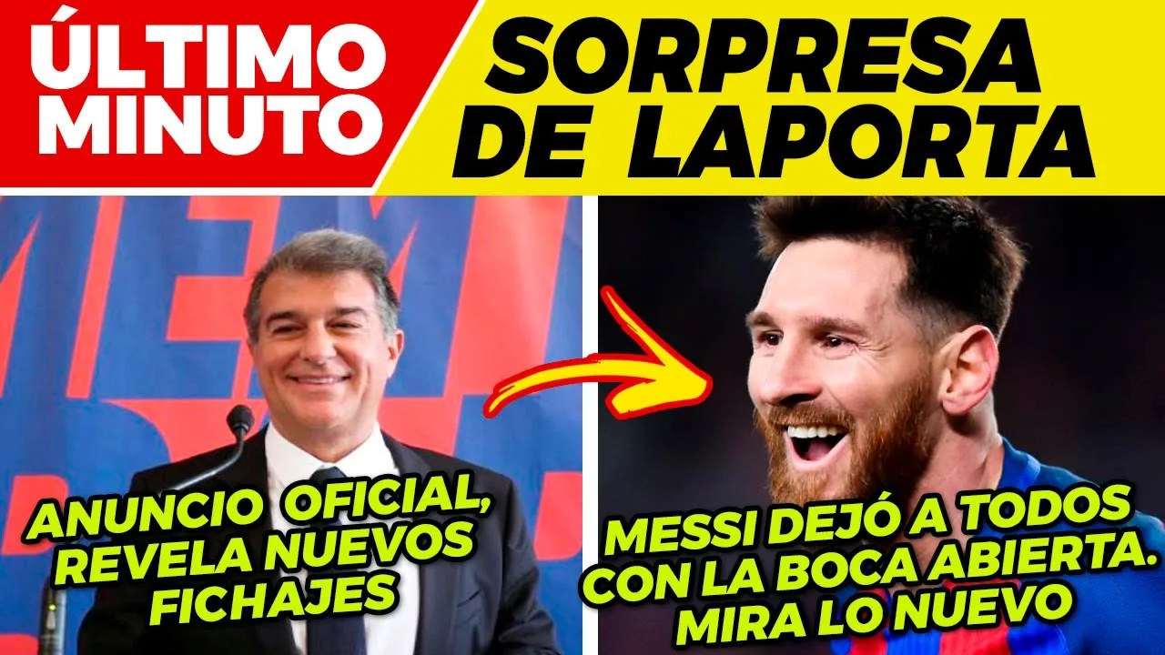 MARAVILLOSA NOTICIA de LEO MESSI OFICIAL: LAPORTA PRESENTA