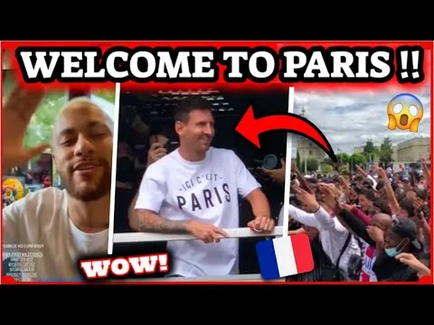NEYMAR & PSG FANS EPIC REACTION TO MESSI IN PARIS | LEO