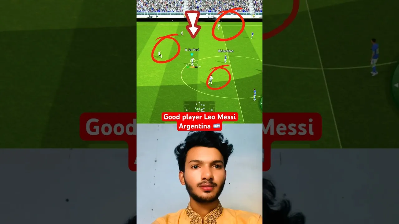 Good player Leo Messi Argentina..। #football #efootball
