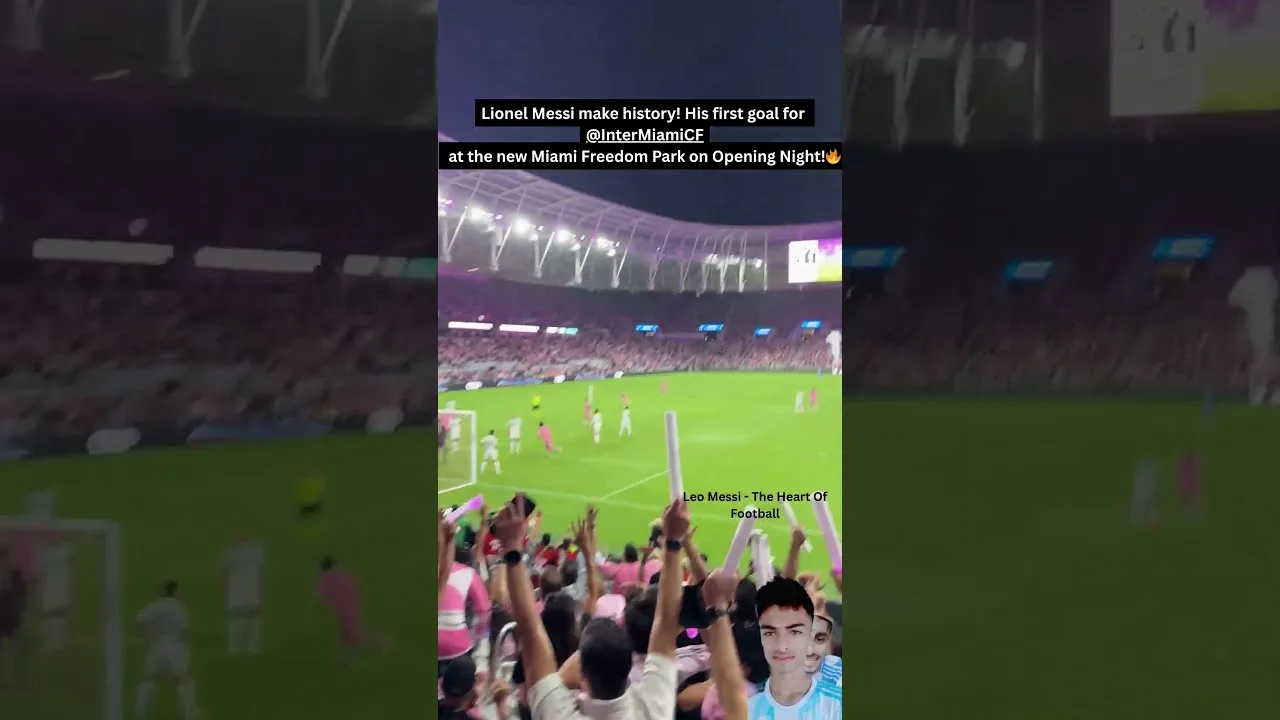 Leo Messi’s first goal for Inter Miami at the new Miami Stadium on Opening!🔥 #messi