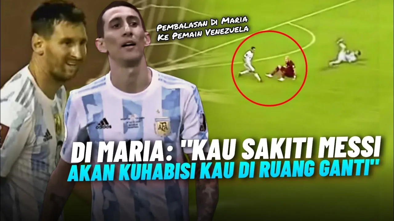 MESSI KENA TEKEL KERASLihat Reaksi Di Maria Saat Tahu