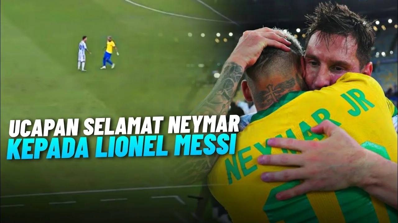 BERJIWA KSATRIA  Momen Neymar Jr Menghampiri Lionel Messi