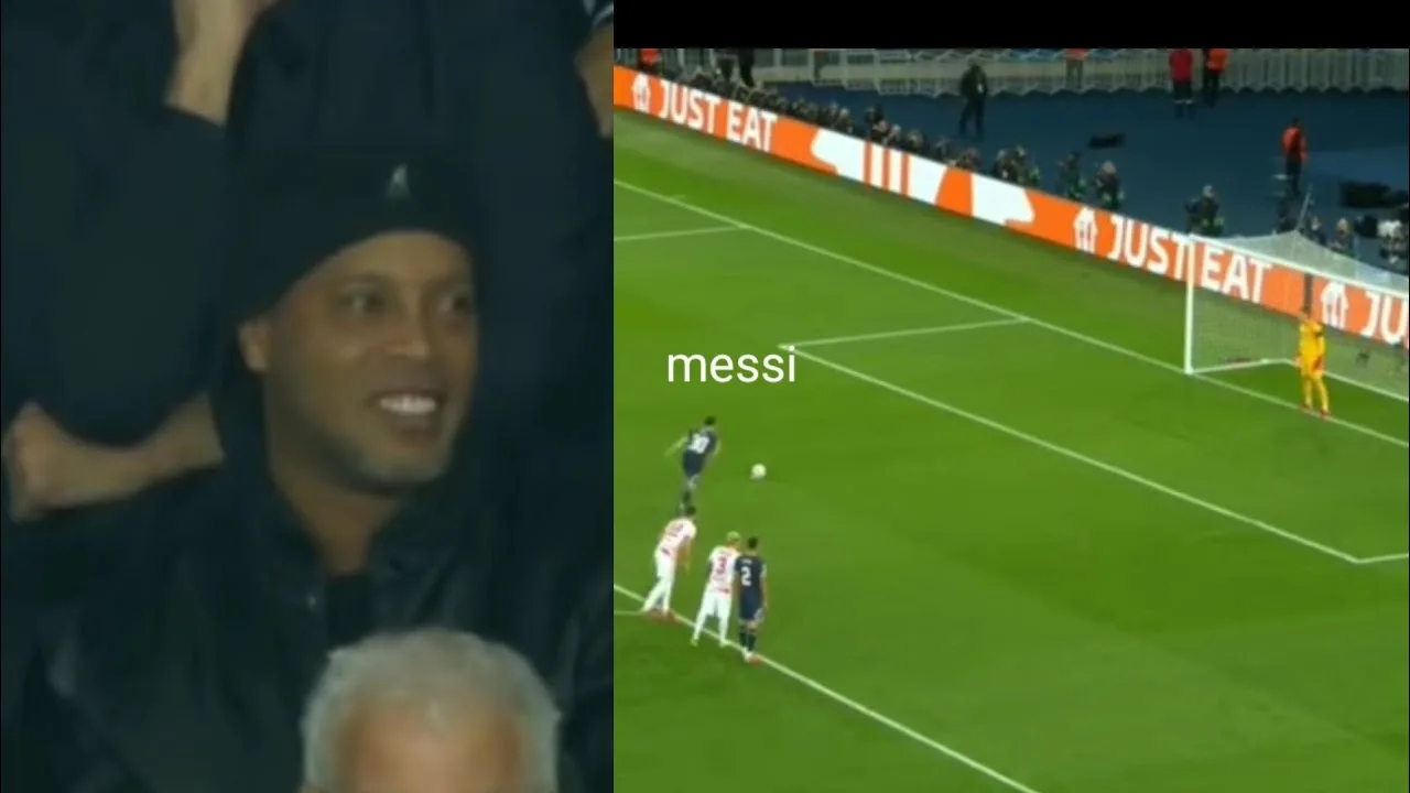 Lionel Messi Goal PSG vs Leipzig | Ronaldinho Reaction