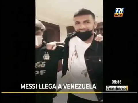 Lionel Messi arriba a Venezuela