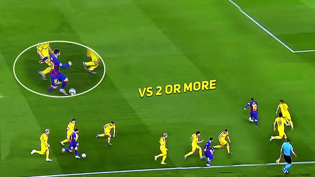 Lionel Messi Vs Two Or More Players – Pure Destruction !