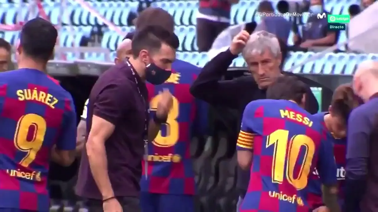 FEO GESTO DE LEO MESSI CON EDER SARABIA