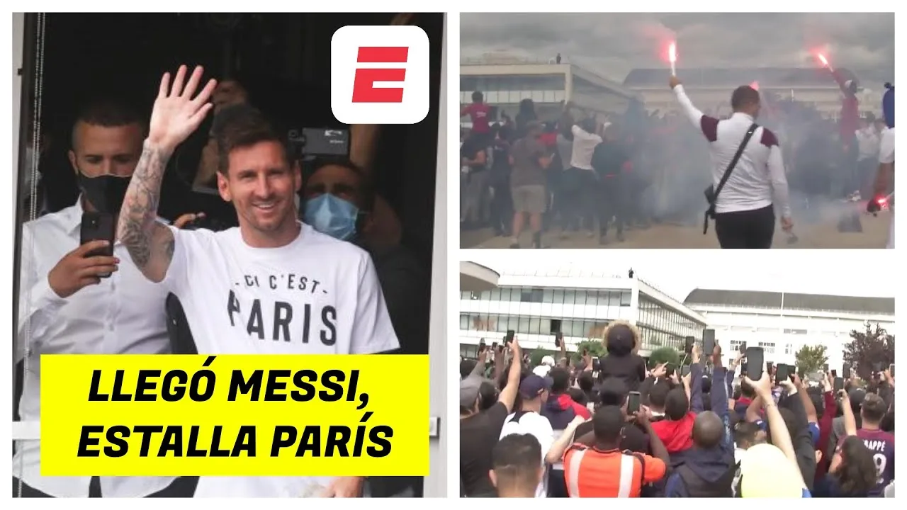 LOCURA TOTAL. MESSI LLEGÓ A PARÍS. Así lo recibieron los