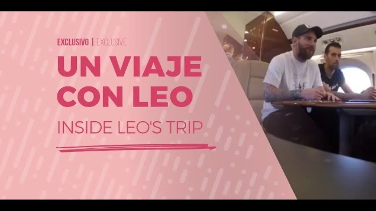 Un viaje en avión con Leo messi