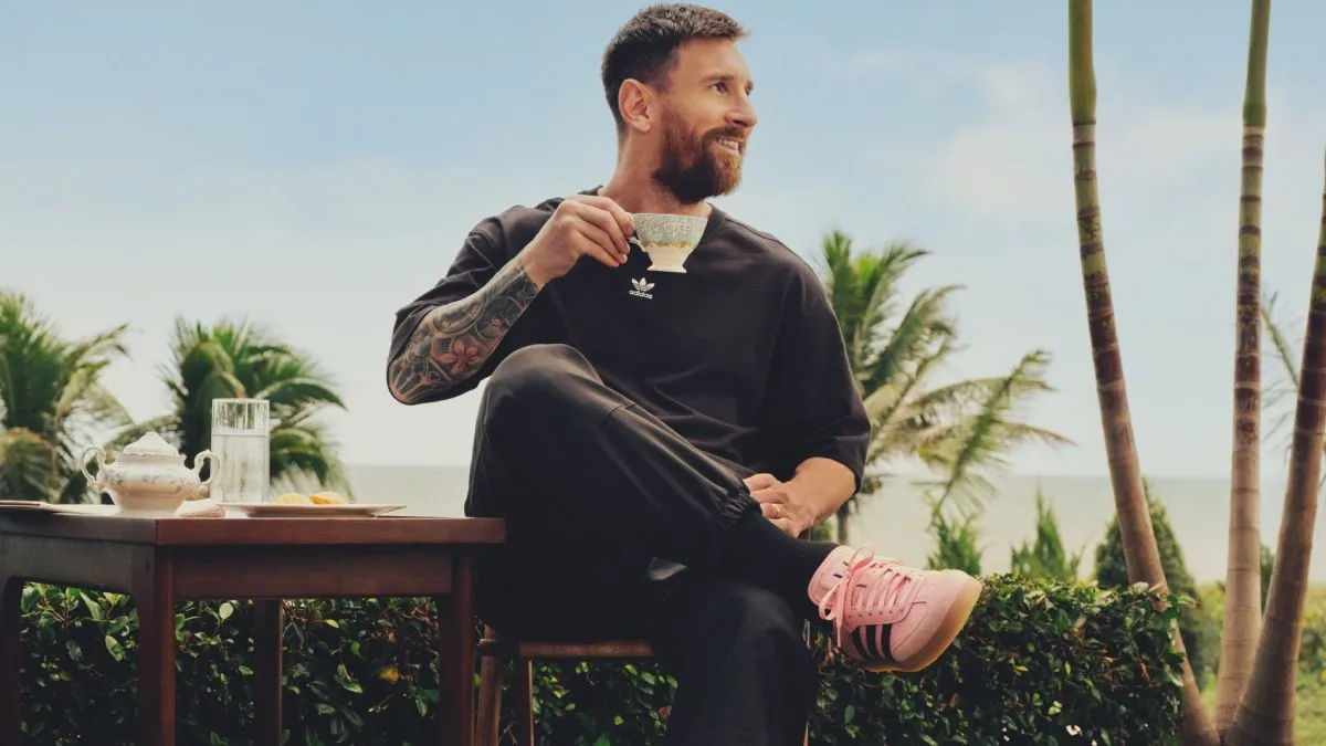 Lionel Messi et la nouvelle Adidas Samba