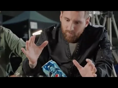 Leo Messi’s amazing trick with 2 PEPSI cans