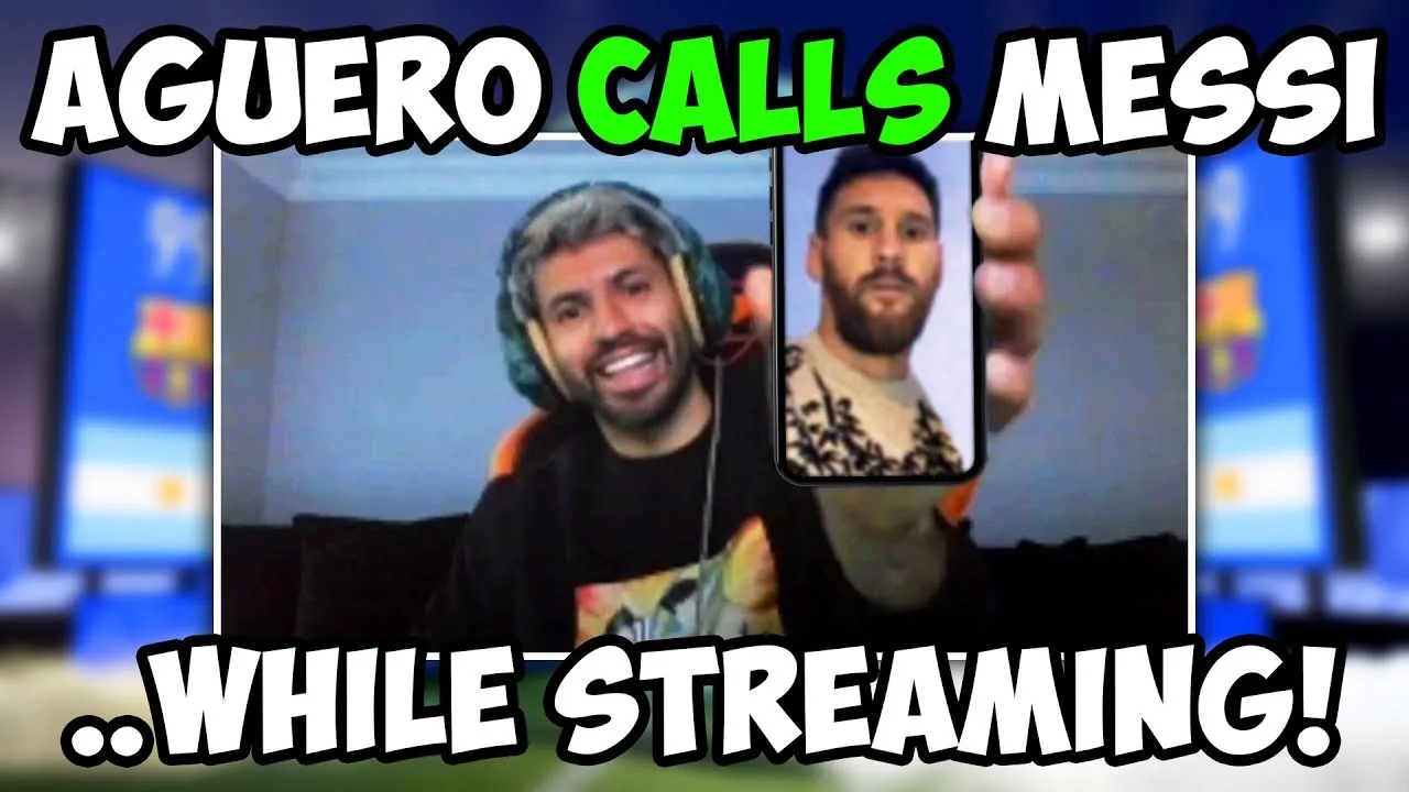 AGUERO CALLS LIONEL MESSI WHILE STREAMING FIFA 20