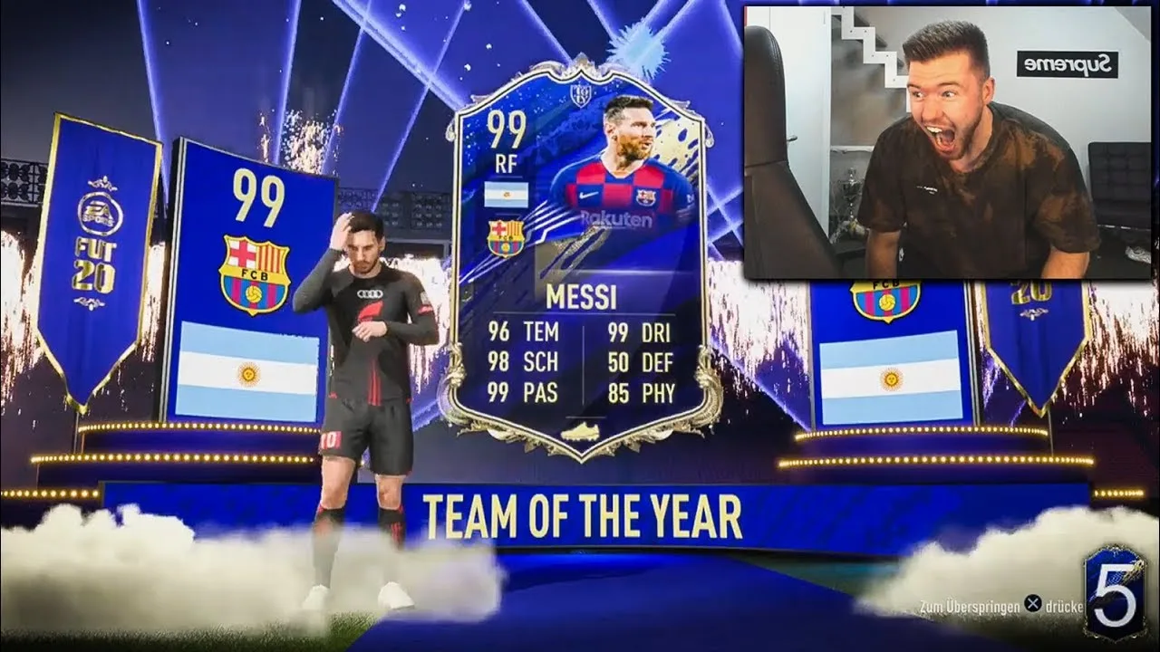 ICH ZIEHE LIONEL MESSI TOTY  BESTES FIFA 20 TEAM OF THE