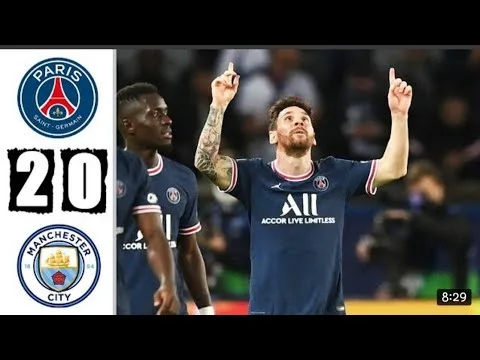 PSG vs MCI 2-0 Messi First Goal For PSG