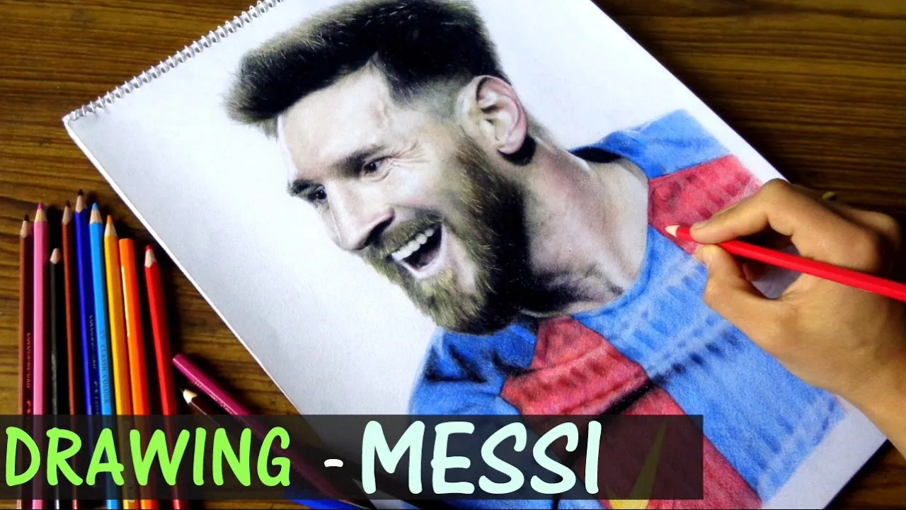 DRAWING LIONEL MESSI   RAHZUNART