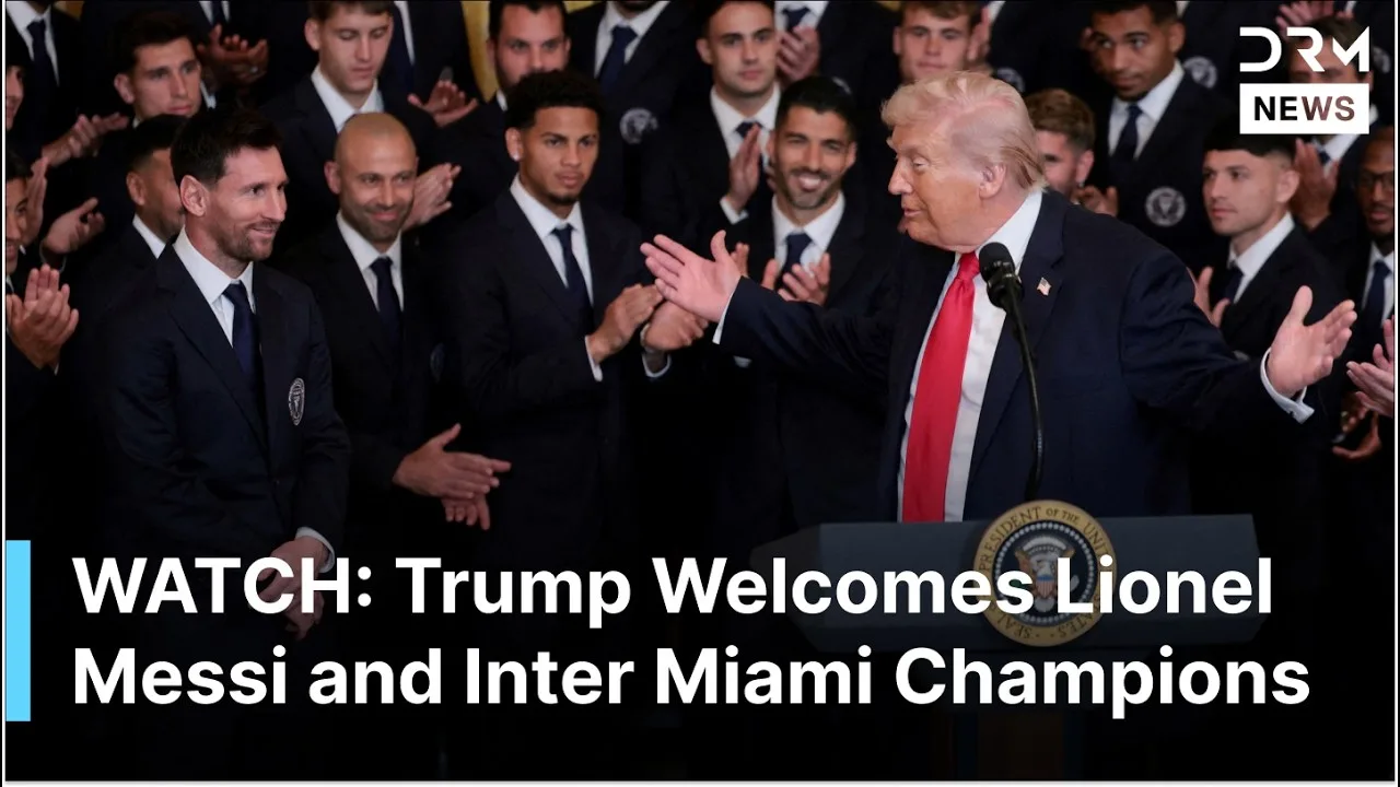 CÉRÉMONIE COMPLÈTE : Trump accueille Lionel Messi et les champions de l’Inter Miami à la Maison Blanche | AD1G