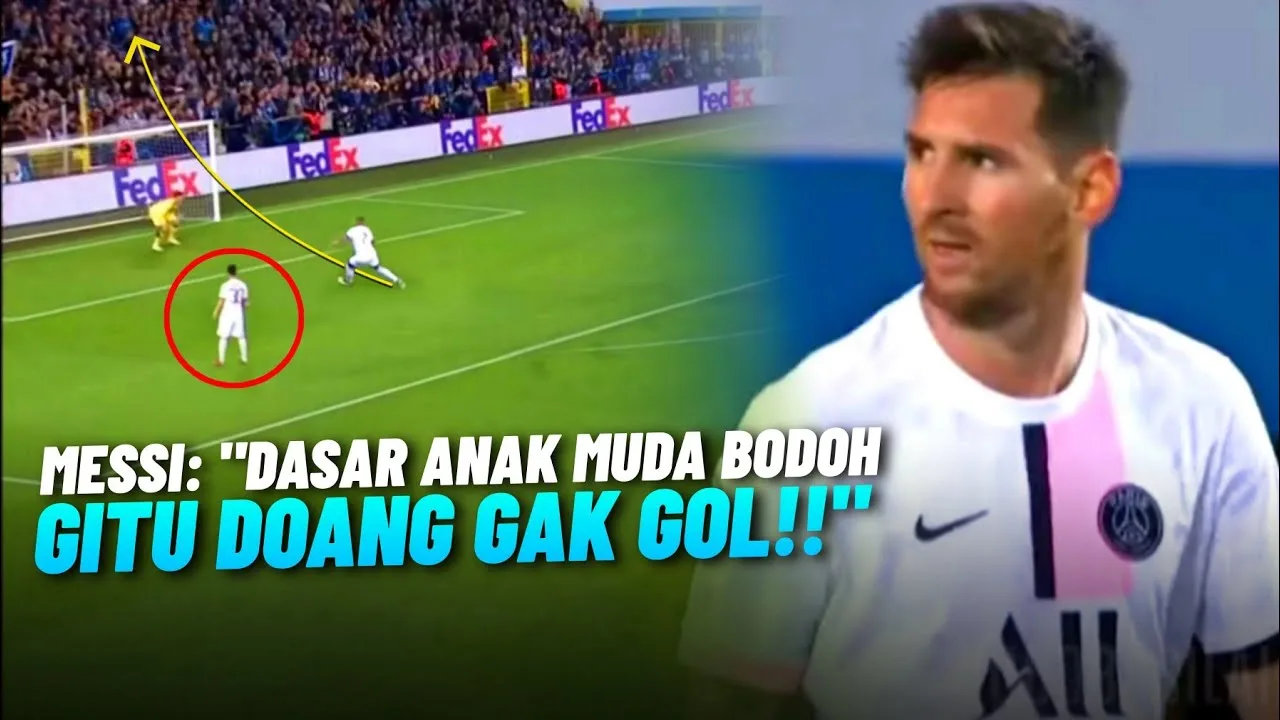 MESSI VS CLUB BRUGGETerbakar Emosi Saat Mbappe Tak Bisa