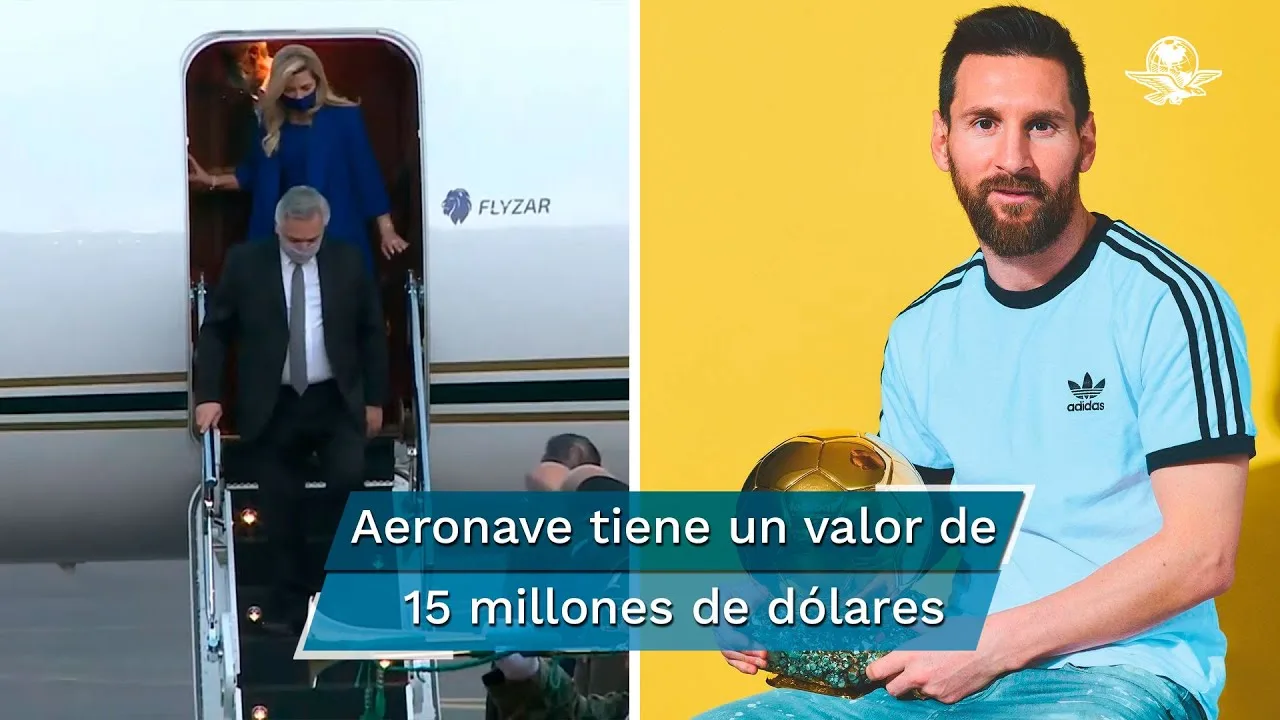 Así es el lujoso avión de Lionel Messi que Alberto Fernández