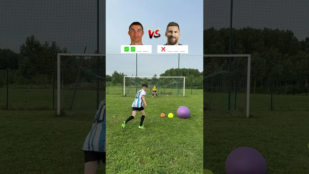 RONALDO vs MESSI avec 10 Ballons Différents ! #messi