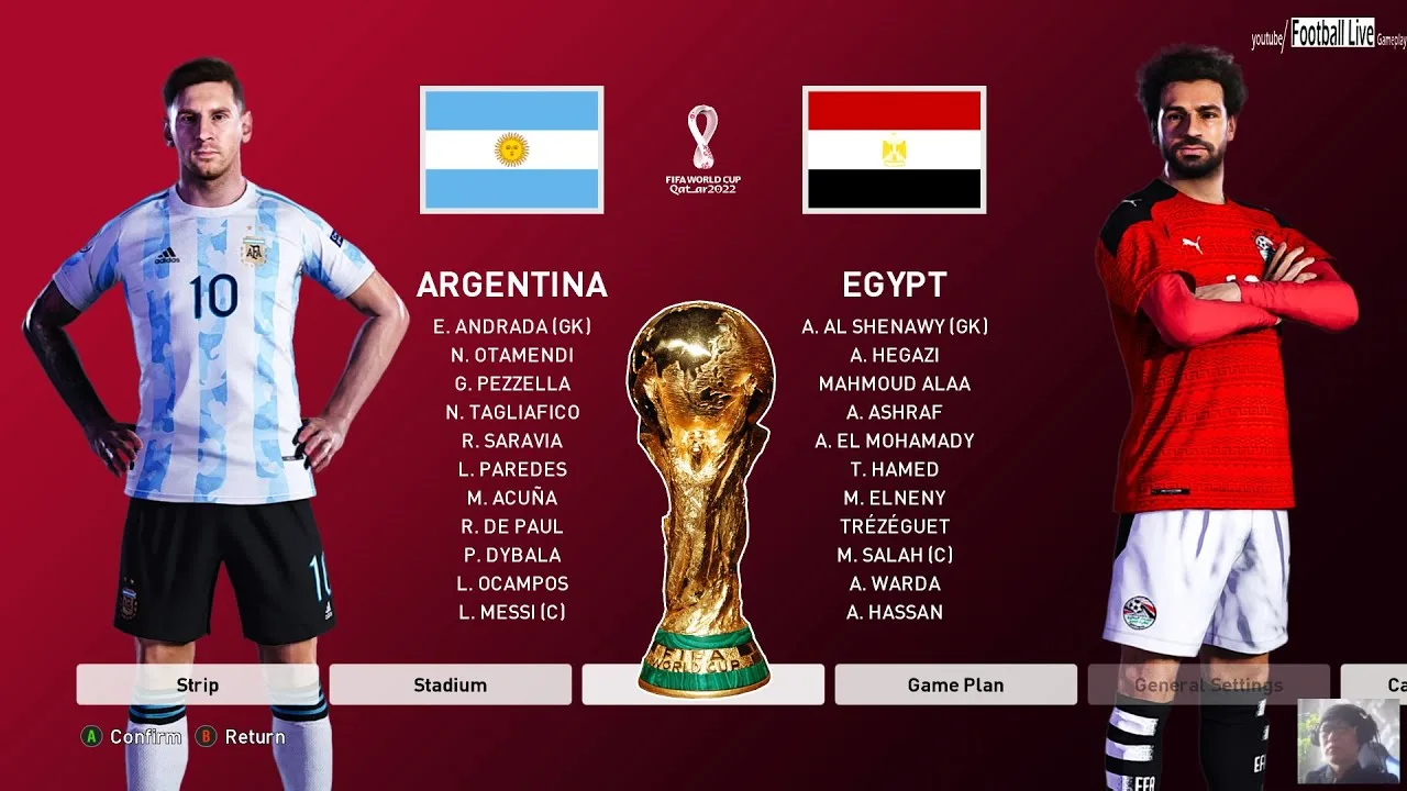 PES 2021 | Argentina vs Egypt | World Cup 2022 Qatar |