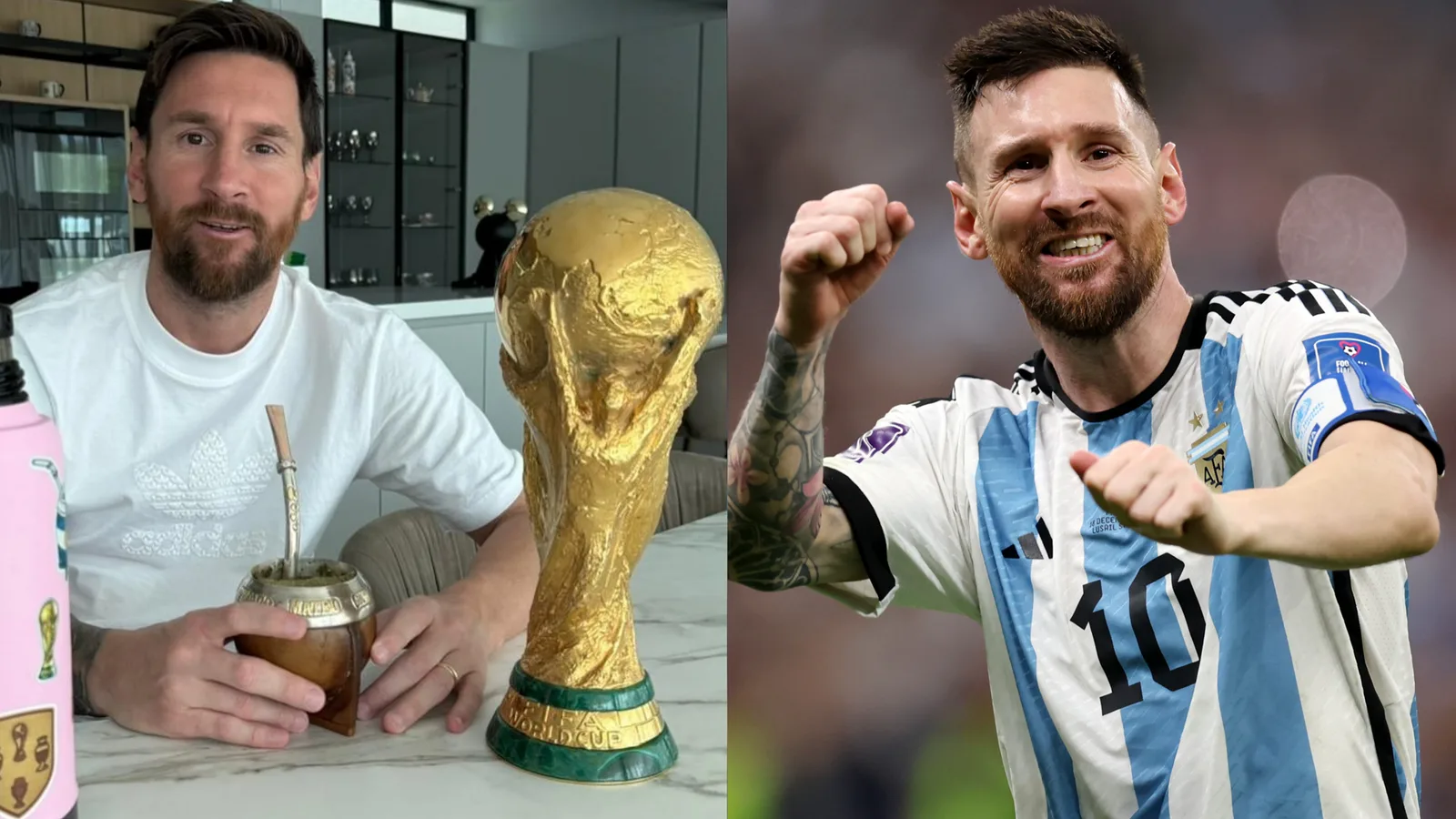« Chaque mois de décembre, j’ai ce souvenir ! » – Lionel Messi pose avec le trophée de la Coupe du monde et le pot de maté alors que le capitaine argentin célèbre le deuxième anniversaire de son triomphe au Qatar 2022