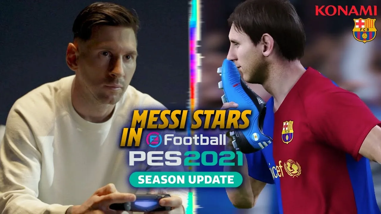 MESSI MEETS YOUNGER SELF in new PES 2021 OFFICIAL