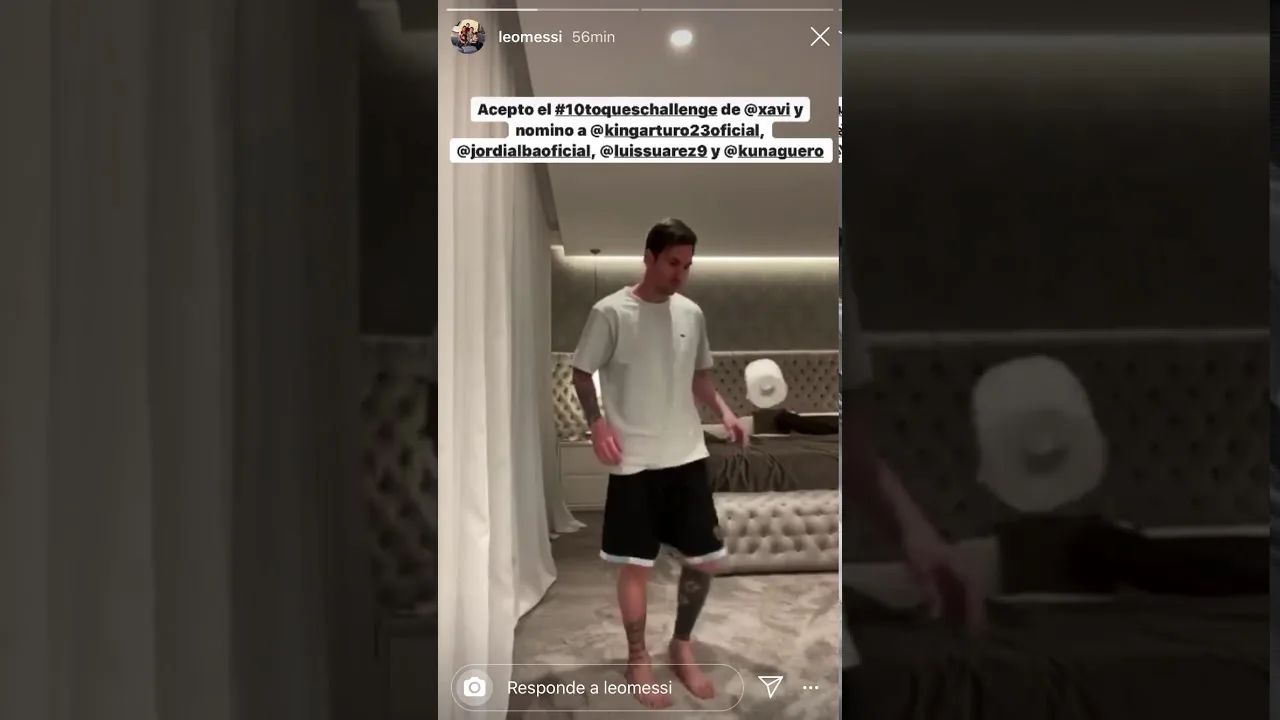Leo MESSI hace el 10 toques challenge