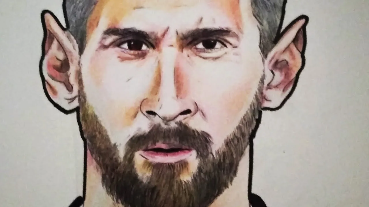 DIBUJANDO A LIONEL MESSI " EL MEJOR JUGADOR DEL
