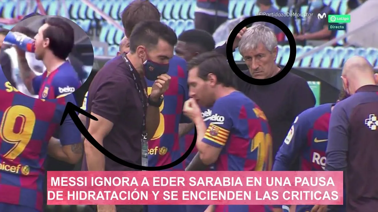 DIVORCIO TOTAL: LEO MESSI IGNORA A EDER SARABIA EN UNA PAUSA