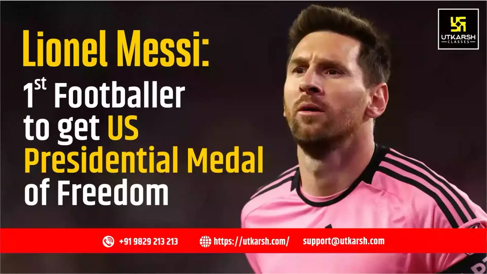 Lionel Messi reçoit la Médaille présidentielle américaine de la liberté