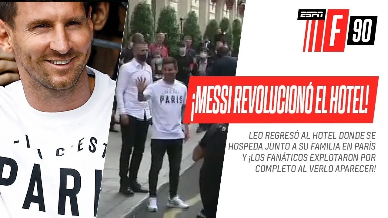 ¡LOCURA TOTAL! #Messi llegó al hotel en París y los