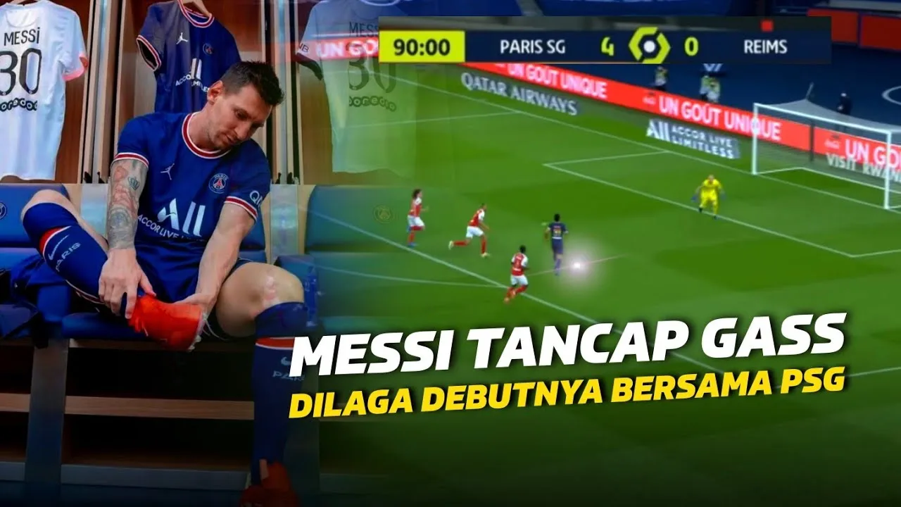 MESSI DEBUT PSGMomen Debut Lionel Messi Bersama Paris