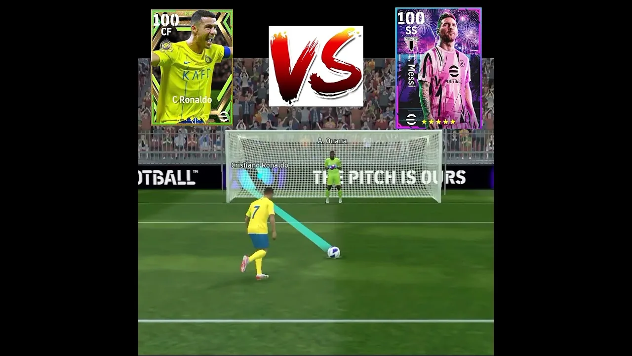 C.ronaldo Vs Leo Messi Palenty Kick Challenge #shorts