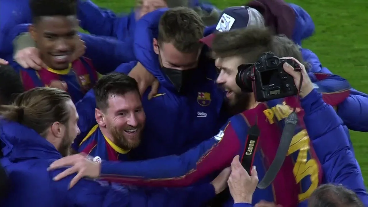 El alocado festejo del Barcelona y Leo Messi tras el pase a