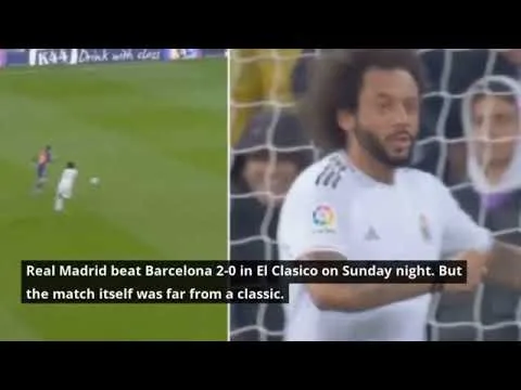 Real Madrid vs Barcelona: Marcelo makes goal-saving tackle