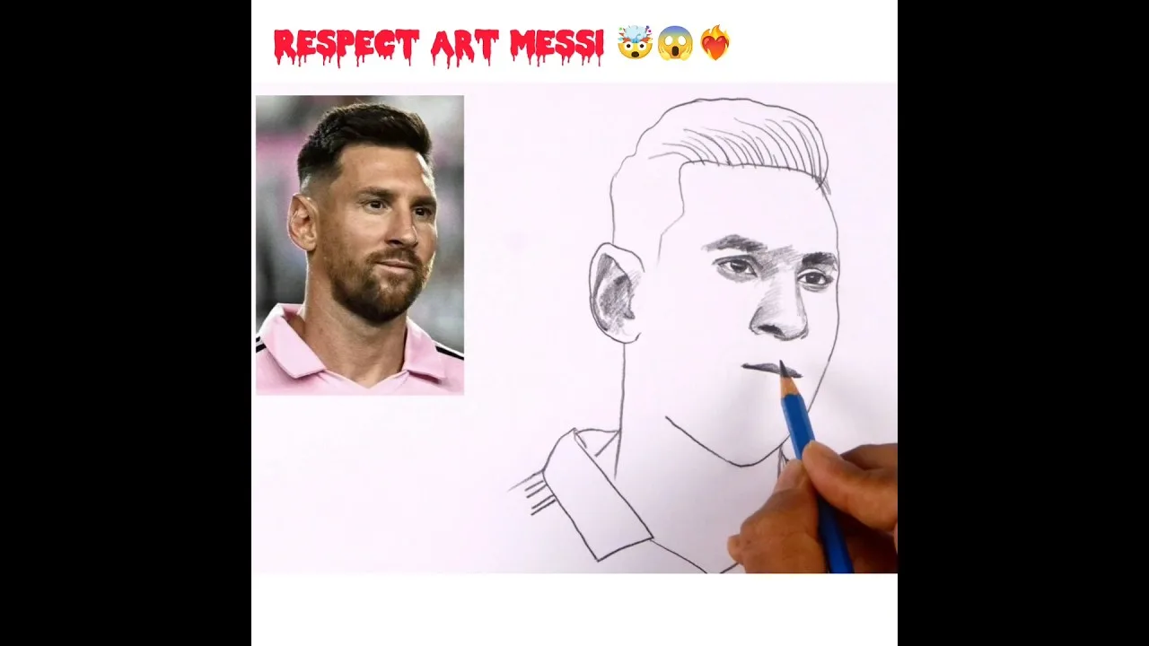 Portrait Leo Messi Respect #respect #art #messi