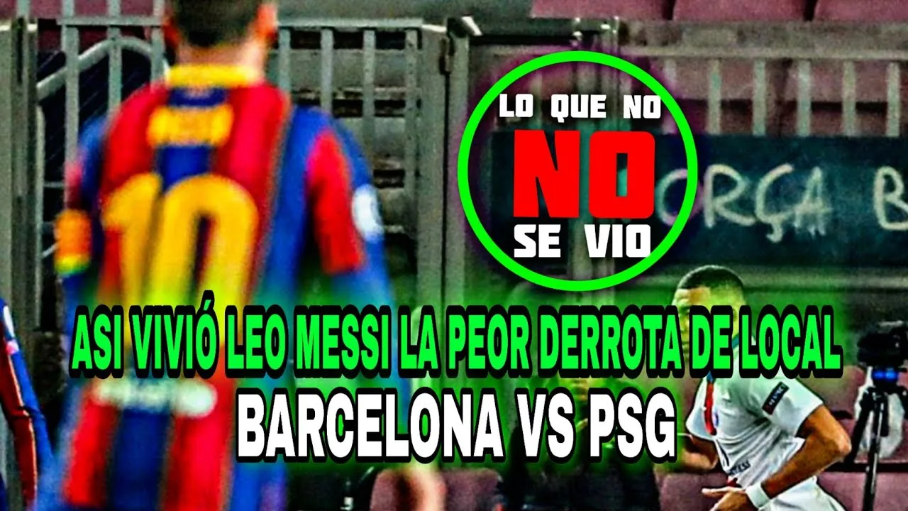 LO QUE NO SE VIO Asi vivo Leo Messi la derrota contra el PSG