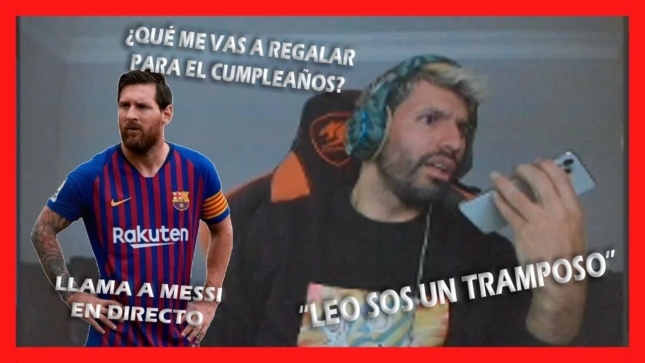 KUN AGUERO LLAMA A LEO MESSI EN DIRECTO ? | Slakun10