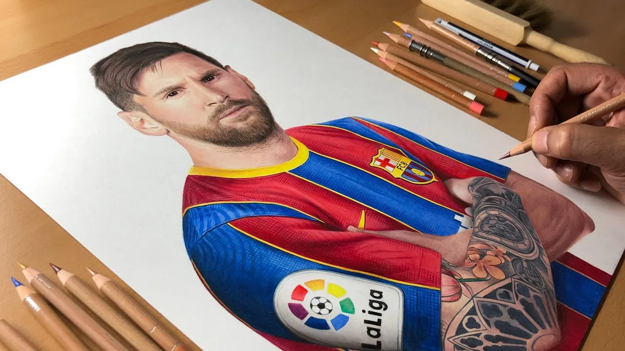 Drawing Lionel Messi – Timelapse | Artology