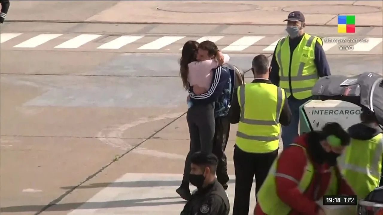 El emotivo recibimiento de Antonella Roccuzzo a Lionel Messi