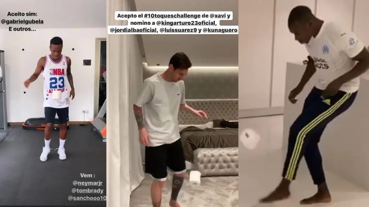 Footballers Juggling Toilet Paper | ft. Lionel Messi, Joao