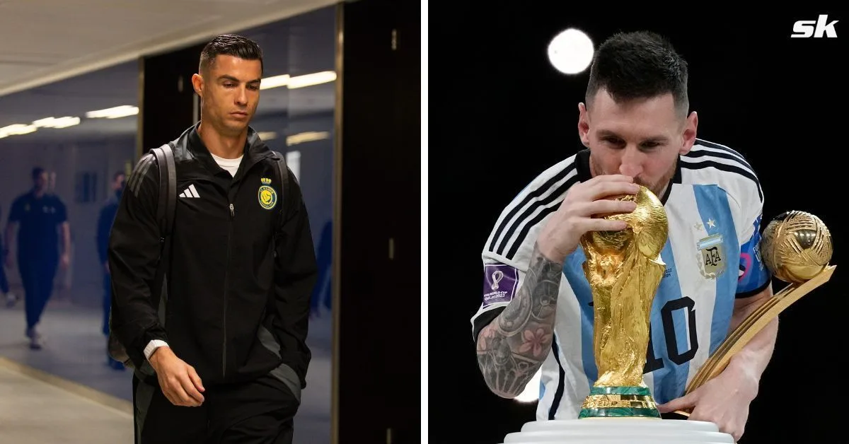 Cristiano Ronaldo répond par un geste aux fans scandant le nom de Lionel Messi lors du choc Al-Nassr contre Al-Taawoun