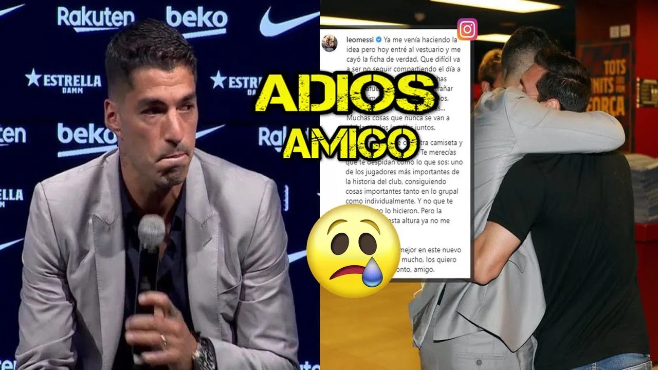 Leo Messi emotional farewell message to luis Suarez 💔