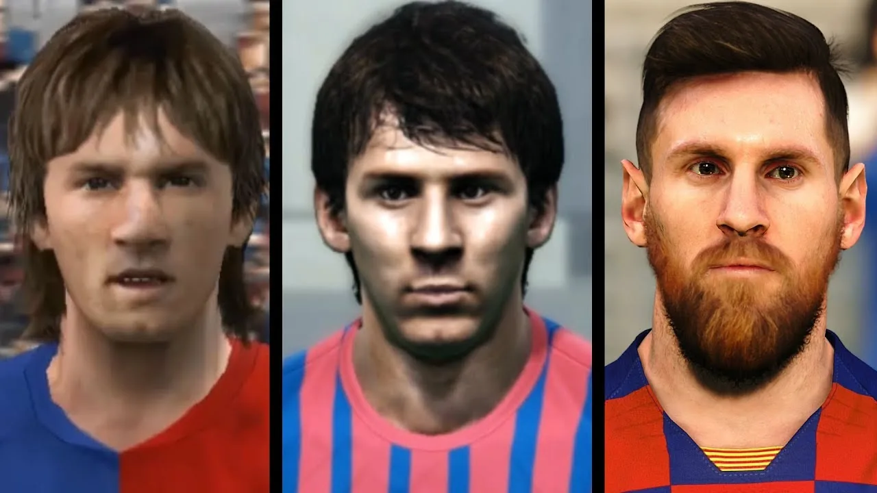 Lionel Messi evolution from PES 4 to PES 2020