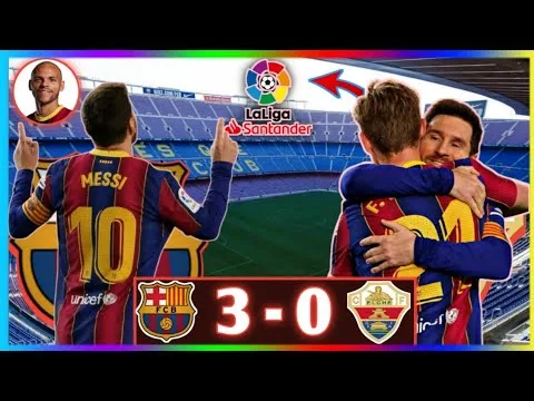 BARCA 3-0 ELCHE LEO MESSI MONTRE LA VOIE-SHOW FRENKIE DE