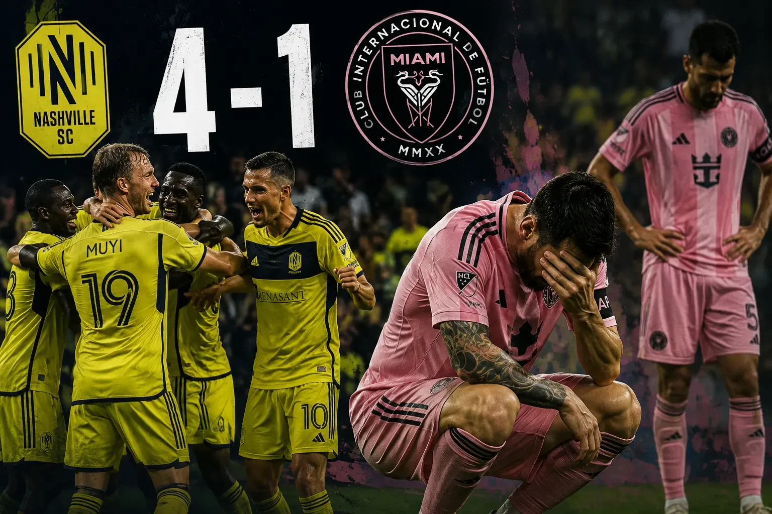 L'Inter Miami de Messi s'effondre à Nashville avec une défaite 4-1