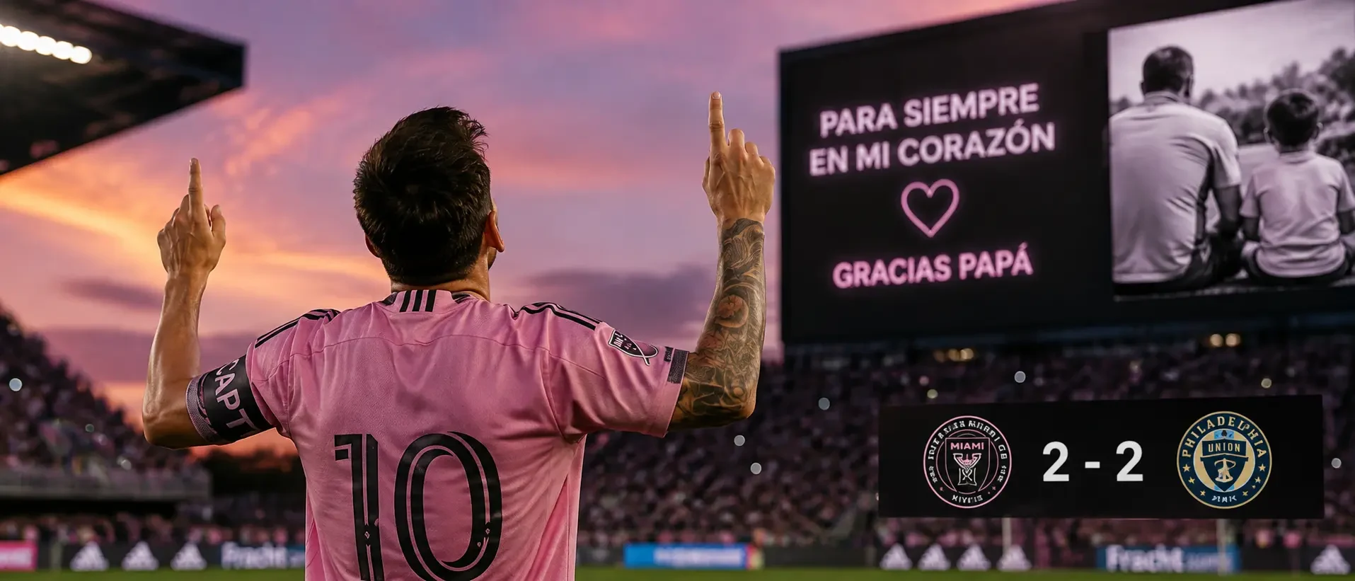 But émotionnel de Messi en hommage à son père décédé en MLS